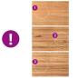 Preview: Esstisch Hellbraun 180x120x74 cm Massivholz Eiche Rechteckig