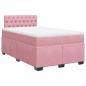 Preview: Boxspringbett mit Matratze Rosa 120x200 cm Samt