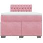 Preview: Boxspringbett mit Matratze Rosa 120x200 cm Samt