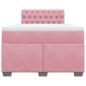 Preview: Boxspringbett mit Matratze Rosa 120x200 cm Samt