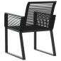 Preview: Gartenstühle 2 Stk. Schwarz Poly Rattan