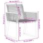Preview: Gartenstühle 2 Stk. Schwarz Poly Rattan