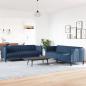 Preview: 2-tlg. Sofagarnitur Blau Stoff