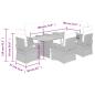 Preview: 7-tlg. Garten-Essgruppe mit Kissen Grau Poly Rattan