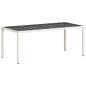 Preview: 9-tlg. Garten-Essgruppe mit Kissen Weiß Poly Rattan und Glas