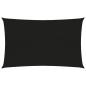 Preview: Sonnensegel 160 g/m² Schwarz 4x6 m HDPE