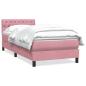 Preview: Boxspringbett mit Matratze Rosa 90x210 cm Samt
