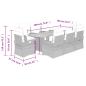 Preview: 9-tlg. Garten-Essgruppe mit Kissen Grau Poly Rattan