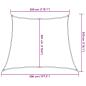 Preview: Sonnensegel 160 g/m² Trapezform Orange 3/4x3 m HDPE