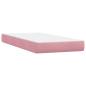 Preview: Boxspringbett mit Matratze Rosa 90x210 cm Samt