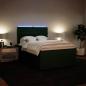 Preview: Boxspringbett mit Matratze Dunkelgrün 140x190 cm Samt