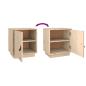 Preview: Nachttisch 40x34x45 cm Massivholz Kiefer