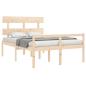 Preview: Seniorenbett mit Kopfteil 140x190 cm Massivholz
