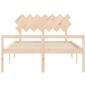 Preview: Seniorenbett mit Kopfteil 140x190 cm Massivholz