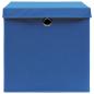 Preview: Aufbewahrungsboxen mit Deckeln 4 Stk. Blau 32x32x32 cm Stoff