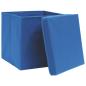 Preview: Aufbewahrungsboxen mit Deckeln 4 Stk. Blau 32x32x32 cm Stoff