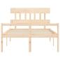 Preview: Seniorenbett mit Kopfteil 140x190 cm Massivholz
