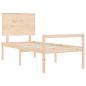 Preview: Seniorenbett mit Kopfteil 100x200 cm Massivholz