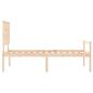 Preview: Seniorenbett mit Kopfteil 100x200 cm Massivholz