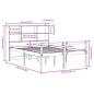 Preview: Massivholzbett mit Regal ohne Matratze 140x190 cm Kiefernholz
