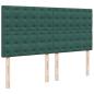 Preview: Ottoman-Bett mit Matratzen & LEDs Dunkelgrün 180x200 cm Samt