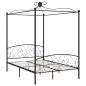 Preview: Himmelbett-Gestell Schwarz Metall 120 x 200 cm