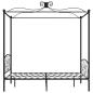 Preview: Himmelbett-Gestell Schwarz Metall 120 x 200 cm