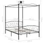 Preview: Himmelbett-Gestell Schwarz Metall 120 x 200 cm