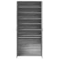 Preview: Schuhschrank Grau Sonoma 80x39x178 cm Holzwerkstoff