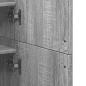 Preview: Schuhschrank Grau Sonoma 80x39x178 cm Holzwerkstoff