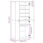 Preview: Schuhschrank Grau Sonoma 80x39x178 cm Holzwerkstoff