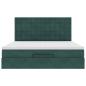 Preview: Ottoman-Bett mit Matratzen Dunkelgrün 180x200 cm Samt
