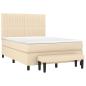 Preview: Boxspringbett mit Matratze Creme 140x200 cm Stoff