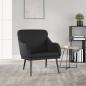 Preview: ARDEBO.de - Sessel Schwarz 63x76x80 cm Kunstleder