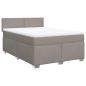 Preview: Boxspringbett mit Matratze Taupe 140x190 cm Stoff
