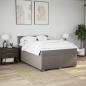Preview: Boxspringbett mit Matratze Taupe 140x190 cm Stoff