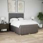 Preview: Boxspringbett mit Matratze Taupe 140x190 cm Stoff