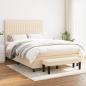 Preview: ARDEBO.de - Boxspringbett mit Matratze Creme 140x190 cm Stoff