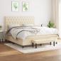 Preview: ARDEBO.de - Boxspringbett mit Matratze Creme 160x200 cm Stoff