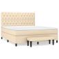 Preview: Boxspringbett mit Matratze Creme 160x200 cm Stoff