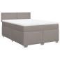 Preview: Boxspringbett mit Matratze Taupe 140x190 cm Stoff