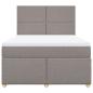 Preview: Boxspringbett mit Matratze Taupe 140x190 cm Stoff
