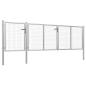 Preview: Gartentor Stahl 400x75 cm Silbern
