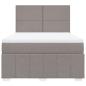 Preview: Boxspringbett mit Matratze Taupe 140x190 cm Stoff