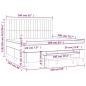 Preview: Boxspringbett mit Matratze Creme 160x200 cm Stoff