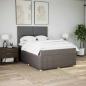 Preview: Boxspringbett mit Matratze Taupe 140x190 cm Stoff