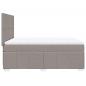 Preview: ARDEBO.de - Boxspringbett mit Matratze Taupe 140x190 cm Stoff