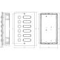 Preview: Grothe ETA 406 V2A UP Etagenplatte, 6 WE, 130 x 220 x 45 mm (55406)