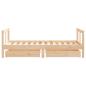 Preview: Kinderbett mit Schubladen 80x160 cm Massivholz Kiefer