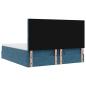 Preview: Ottoman-Bett mit Matratzen & LED Dunkelblau 200x200 cm Samt